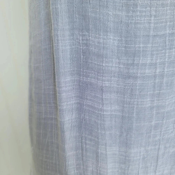 Cupshe Swim Coverup Dress One Size Boho Crochet Pom Pom Fringe Tassel White Blue - Picture 7 of 13